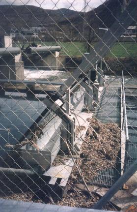 Canal de evacuacion del limpiarrejas.