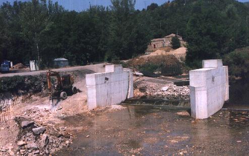 Construccion de la presa.
