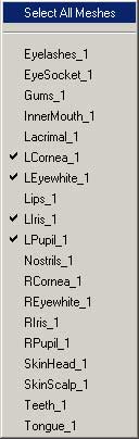 left eye selection