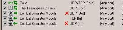 Rules created by firewall
