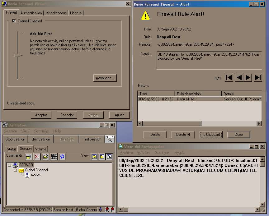 example of firewall working.
