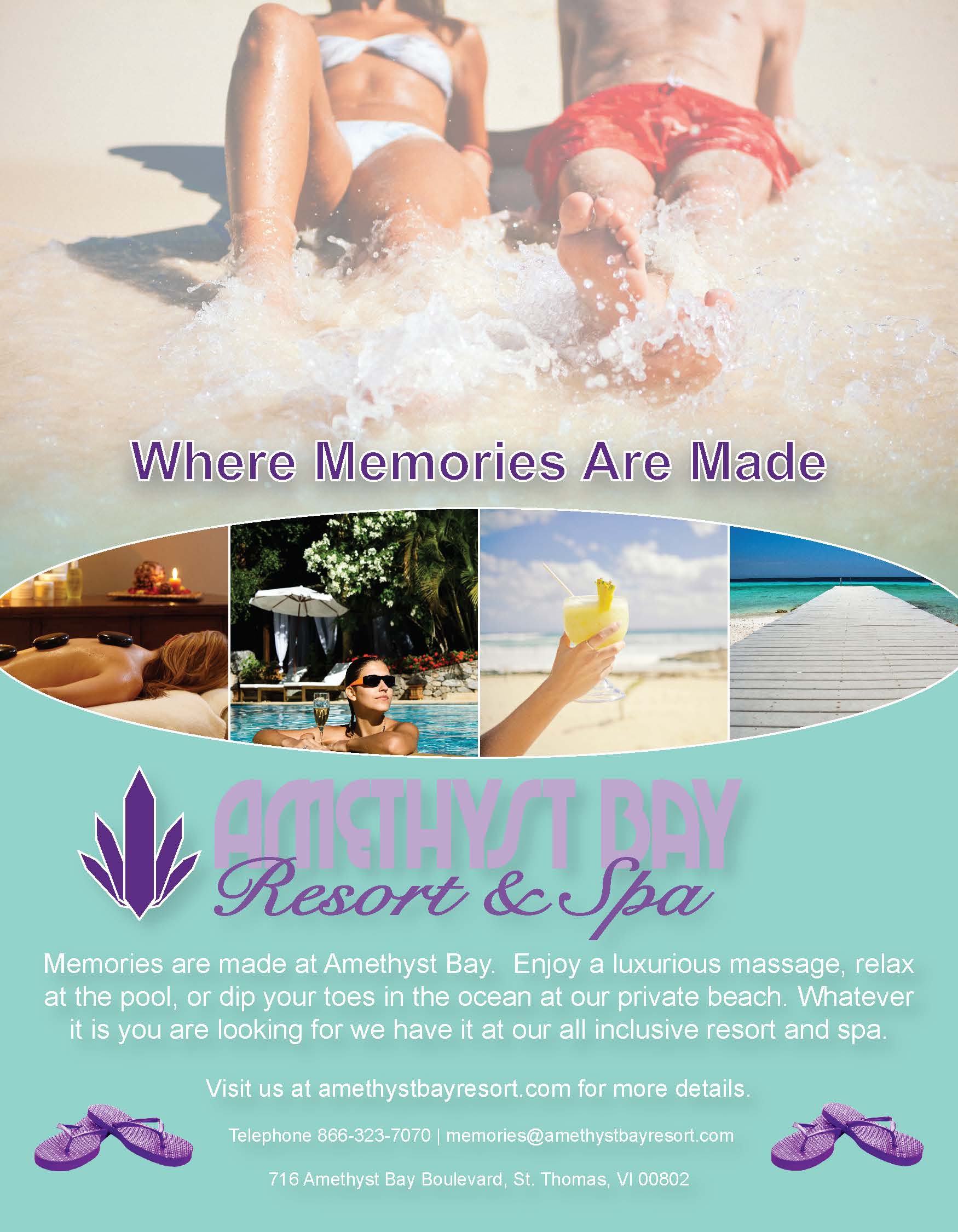 Full page advertisement created for a fictional resort. This was part of my design work while studying Graphic Design