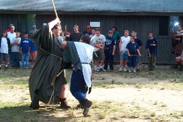 Matt Frank and RuBob in a Medevil brawl
