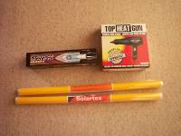 Covering material, heat iron and heat gun