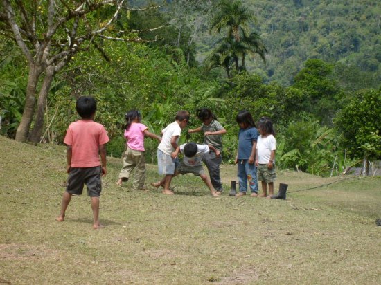 Kids playing soccer