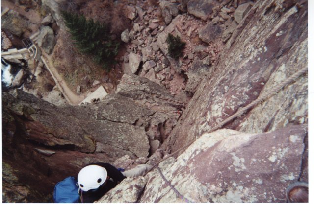 Gwen at belay