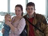 1480' up the CN Tower in Toronto, William, Melissa, and Grandma Aly