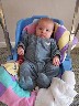 Matthew in his swing at home.