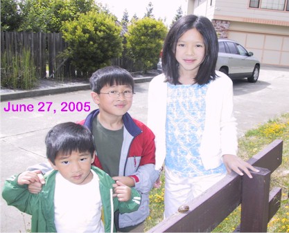 Emily with her brothers