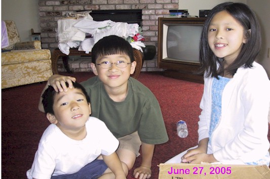 Emily with brothers