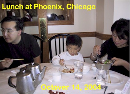 Matt with parents at Phoenix Restaurant, Chicago