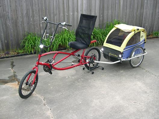 With Burley bike trailer hook-up