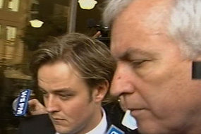 Matthew Newton leaves court with solicitor