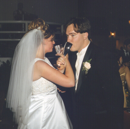 The Happy Couple Toasting!
