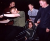 Becky bound by gaffa in the trolley!!