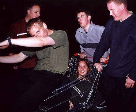 Becky in the trolley!
