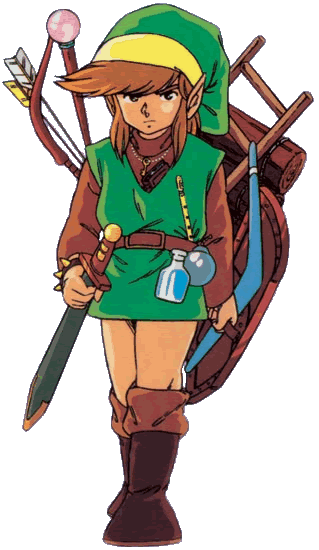 Link with his Weapons