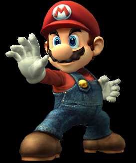 Mario preparing for battle