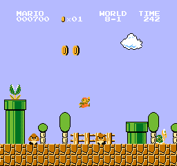 screenshot from Super Mario Bros.