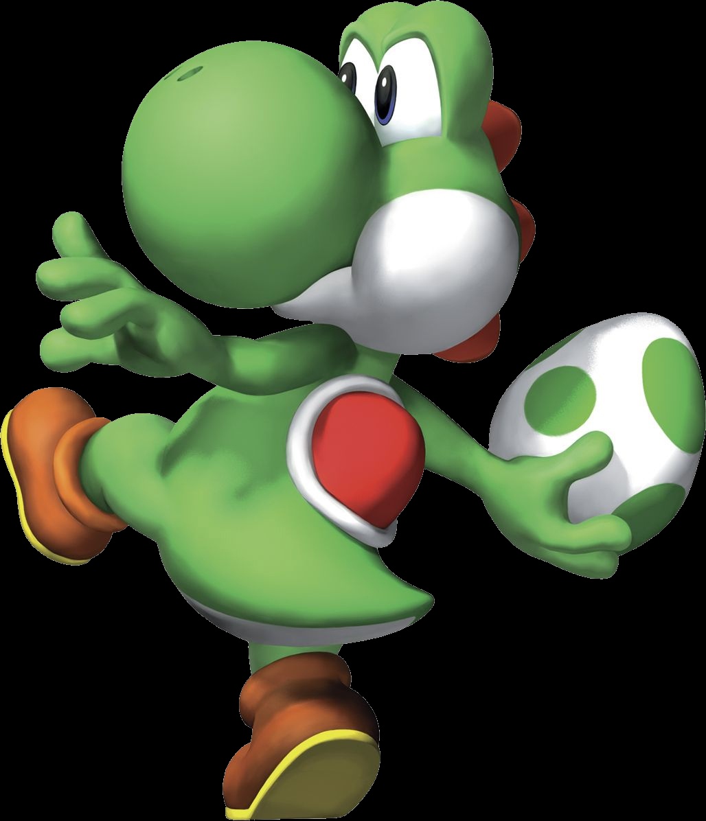 yoshi throwing an egg