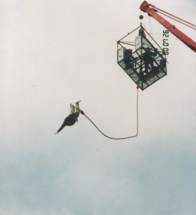 Matt's bungee jump - live on air!