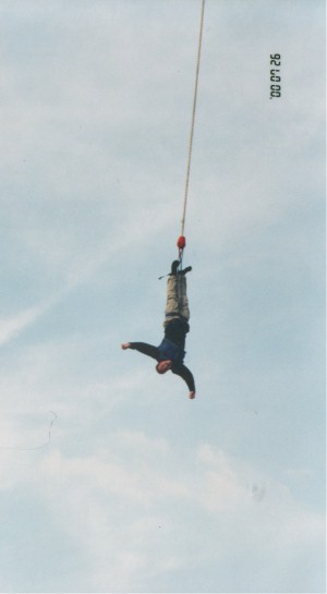 Matt completes the bungee jump!
