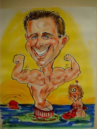 caricature of Matt Wilkins