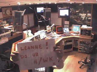 Trying to get Leanne to do her revision!