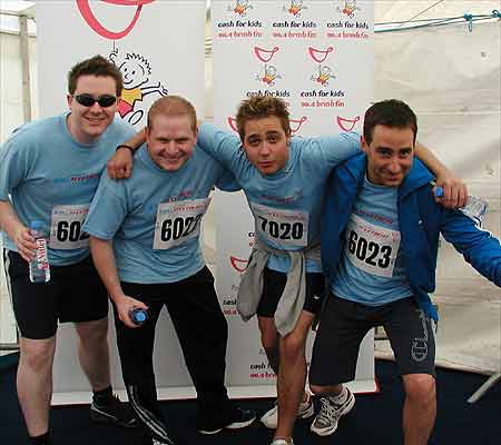 brmb presenters about to run feetbeat.  Photo Copyright �2003 BRMB