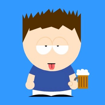 South Park Matt on the beer!