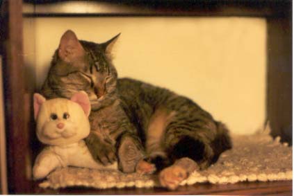 Sudye with her toy
