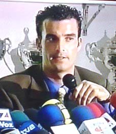 Bornes el da de su presentacin con el Betis 12/7/99