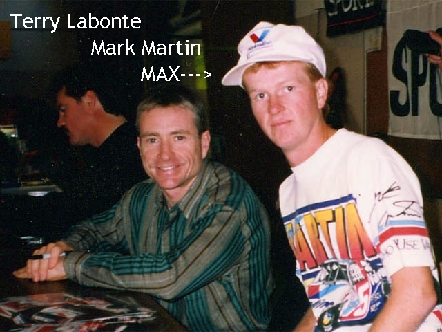 Terry Labonte, Mark Martin, and MAX6SPEED at Coonskin Armory, Charleston,West Virginia on November 20, 1993