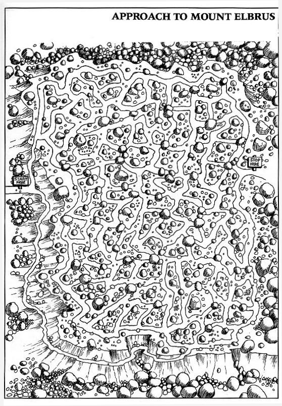 pretend your on a mountain

and you dont want to step on any of the rocks ..

oh and check out the other mazes at the bottom ...