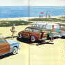 A beach landscape with a Sedan Delivery and a Kombi.
