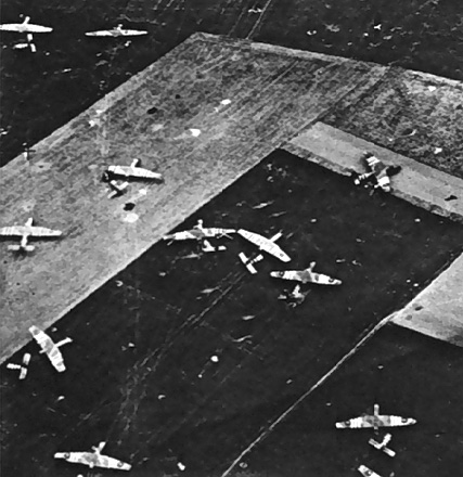 As a part of the massive hoax to trick the Nazi's into believing the invasion would come from the north, thousands of fake planes, seen here, and other vehicles were manufactured by a Hollywood Studio.