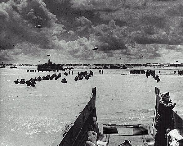 Landing craft approach the beachheads of Sword, Gold, Utah, Juno, and Omaha Beaches as the Allies made speed into Operation Overlord