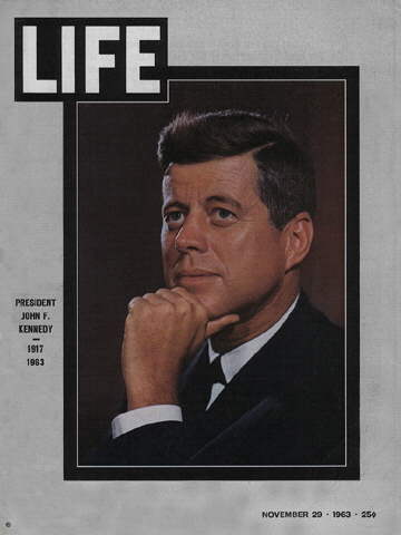 John F. Kennedy on the cover of "Life" Magazine shortly after his assassination