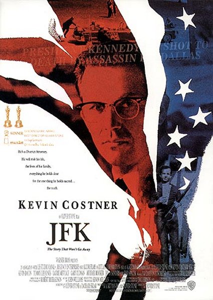 The cover of Oliver Stone's controversial film, "JFK."