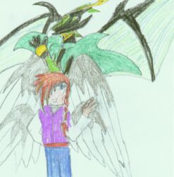 This is Dumus infront of his Gundam Demon Slayer