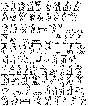 Mankind Egyptian Hieroglyphs