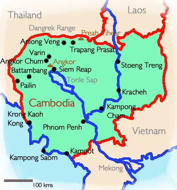 Cambodia map