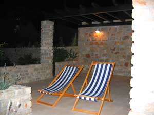Terrace at night
