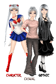 A character pagent contest! The left char is sailor moon style!