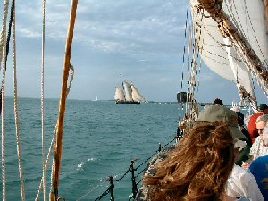 color corrected picture of sailing yacht