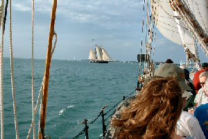 cropped picture of sailing yacht