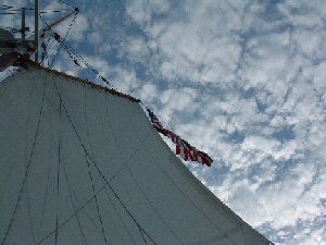 original picture of flying American Flag