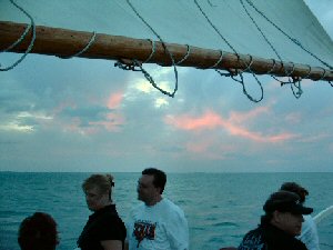 color corrected picture of sky at sunset