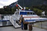Marghe readies for the ferry ride.