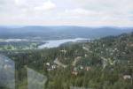 View from the top looking across the mountains